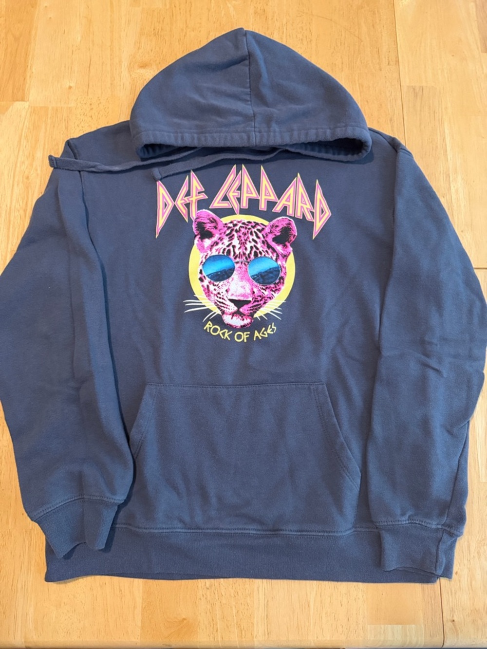 Def Leppard Rock of Ages Navy Graphic Hoodie